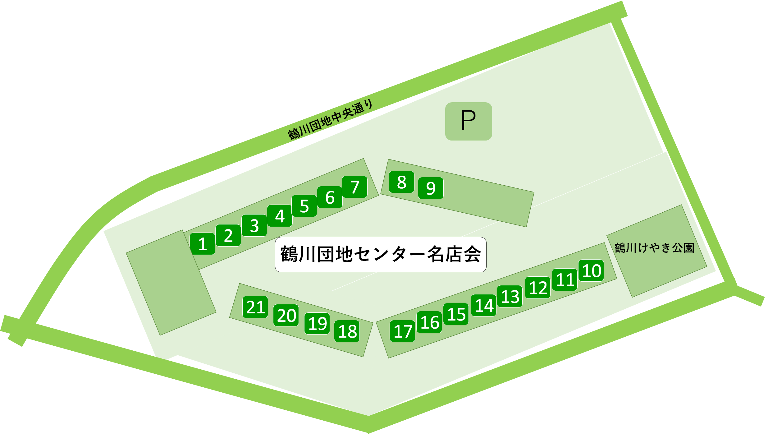 鶴川団地センター名店会の地図