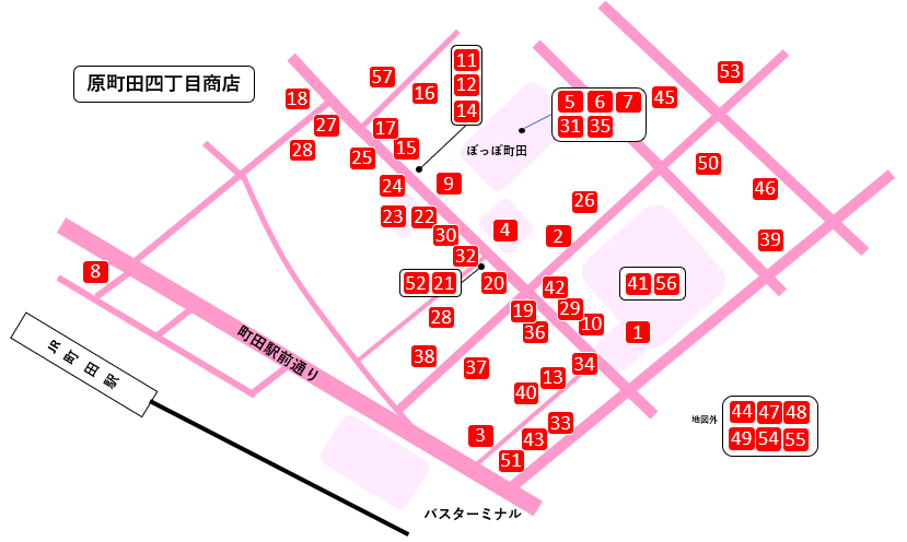 原町田四丁目商店会の地図
