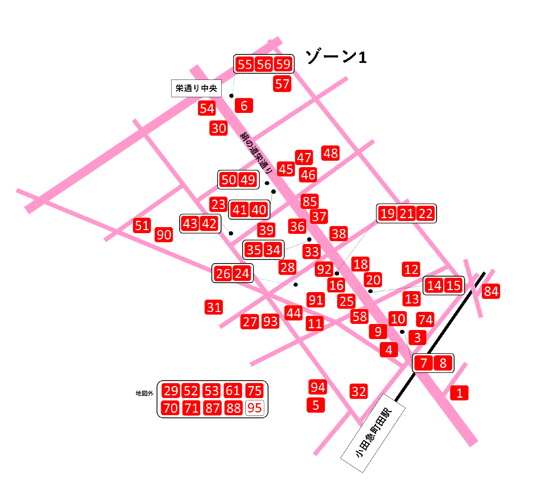 栄通り商店会の地図